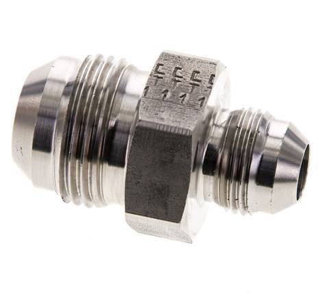 JIC Reduzier-Doppelnippel UNF 3/4''-16 x UN 1-1/16''-12 Edelstahl 210bar (2950.5psi)