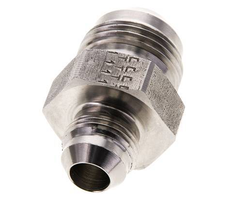JIC Reduzier-Doppelnippel UNF 3/4''-16 x UN 1-1/16''-12 Edelstahl 210bar (2950.5psi)