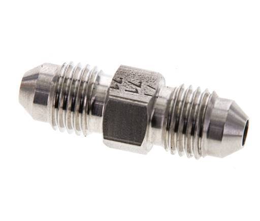 JIC Doppelnippel UNF 7/16''-20 Edelstahl 310bar (4355.5psi)