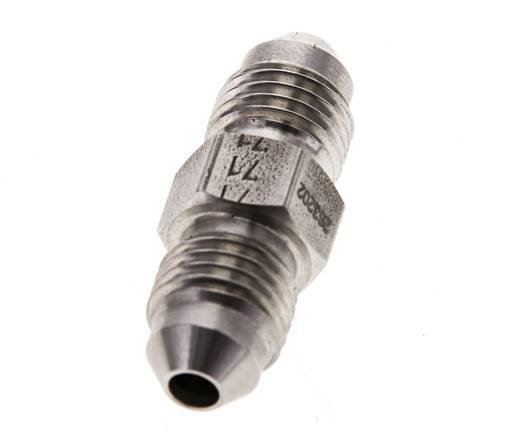 JIC Doppelnippel UNF 7/16''-20 Edelstahl 310bar (4355.5psi)