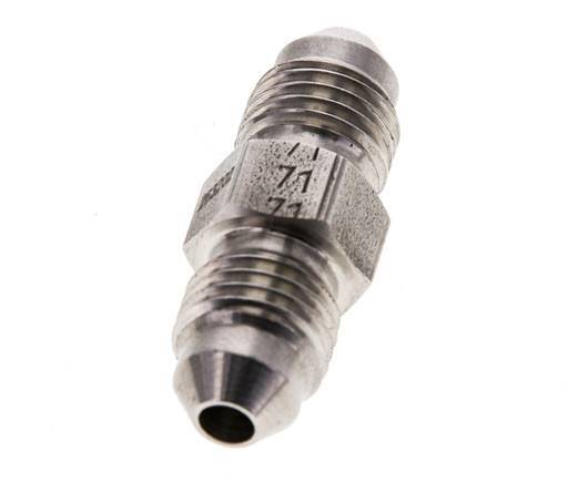 JIC Doppelnippel UNF 7/16''-20 Edelstahl 310bar (4355.5psi)