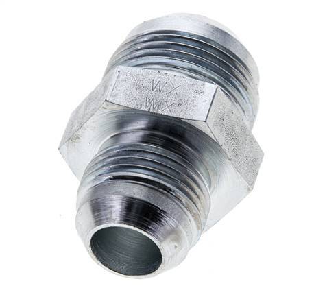 JIC Reduzier-Doppelnippel UN 1-1/16''-12 x UN 1-5/16''-12 Stahl 170bar (2388.5psi)