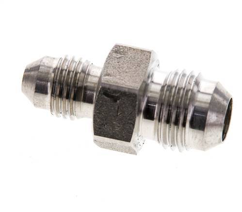 JIC Reduzier-Doppelnippel UNF 7/16''-20 x UNF 9/16''-18 Edelstahl 275bar (3863.75psi)