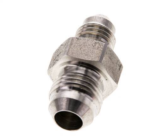 JIC Reduzier-Doppelnippel UNF 7/16''-20 x UNF 9/16''-18 Edelstahl 275bar (3863.75psi)