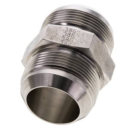 JIC Doppelnippel UN 1-7/8''-12 Edelstahl 100bar (1405.0psi)