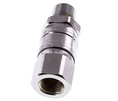 Drehdurchführung R1/4'' Außengewinde x G1/4'' Innengewinde Stahl vernickelt 15bar (210,75psi) für Werkzeuge