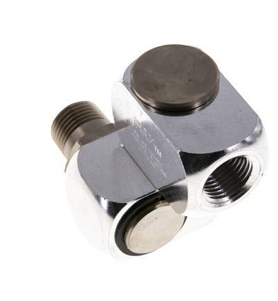 Drehdurchführung R1/2'' Innengewinde x Außengewinde Z-Form Messing vernickelt 15bar (210,75psi)