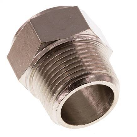 Verlängerung mit Gewinde 3/4'' R Außengewinde x Rp Innengewinde Messing vernickelt 16bar (224.8psi)