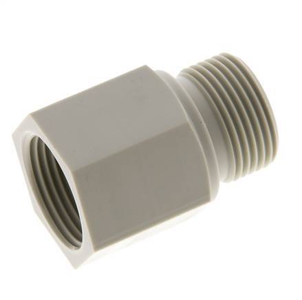 Verlängerung mit Gewinde G3/4'' Außengewinde x Innengewinde Polypropylen (pp) 10bar (140,5psi) FDA 32mm Sechskant