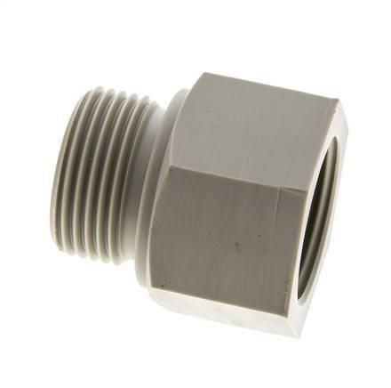 Verlängerung mit Gewinde G1'' Außengewinde x Innengewinde Polypropylen (pp) 10bar (140,5psi) FDA 43mm Sechskant