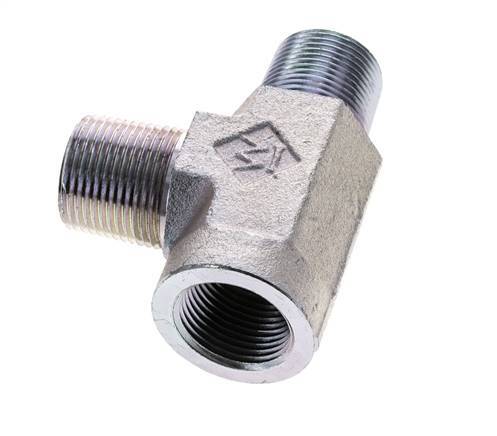Tee Fitting 3/4'' NPT Female x Male Steel 170bar (2388.5psi)
