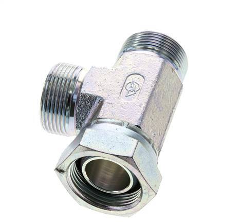 Tee Fitting G1'' Male x Female Steel Hydraulic 225bar (3161.25psi)