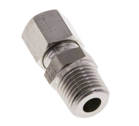 R 1/4'' Außengewinde x 8LL Gerader Schneidring aus Edelstahl 100 Bar DIN 2353