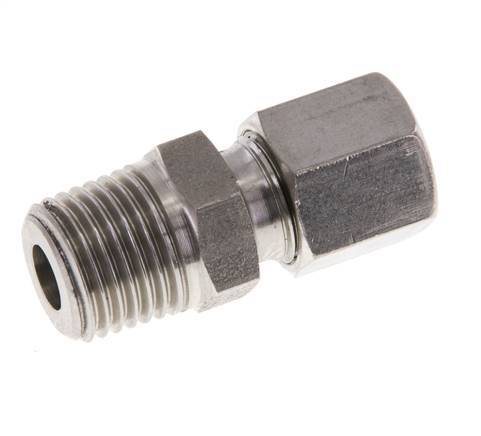 R 1/4'' Außengewinde x 8LL Gerader Schneidring aus Edelstahl 100 Bar DIN 2353