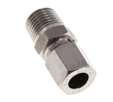 R 1/4'' Außengewinde x 8LL Gerader Schneidring aus Edelstahl 100 Bar DIN 2353