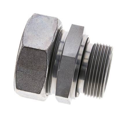 G 1 1/4'' Außengewinde x 42L Verzinkter gerader Schneidring aus Stahl mit FKM-Dichtung 160 bar DIN 2353
