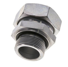 G 1 1/4'' Außengewinde x 42L Verzinkter gerader Schneidring aus Stahl mit FKM-Dichtung 160 bar DIN 2353