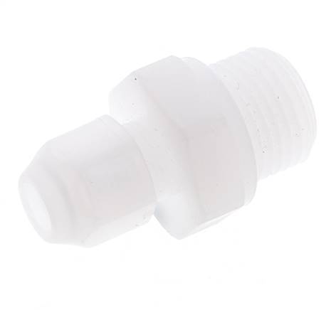 12x14mm & G3/8'' PVDF Straight Hose Fitting with Male Threads 10bar/145psi