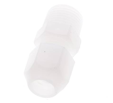 10x12mm & R3/8'' PP Elbow Hose Fitting with Male Threads 10bar/145psi [2 Pieces]