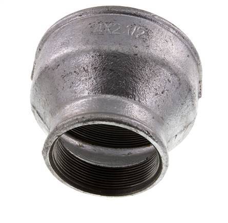 Rp 4'' x Rp 2 1/2'' Verzinktes Gusseisen Runde Muffe 25 Stange