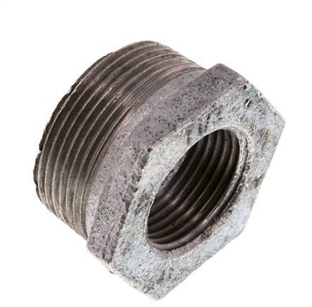 R 1 1/2'' x Rp 1'' M/F Zinc plated Cast iron Reducing Ring 25 Bar [2 Pieces]