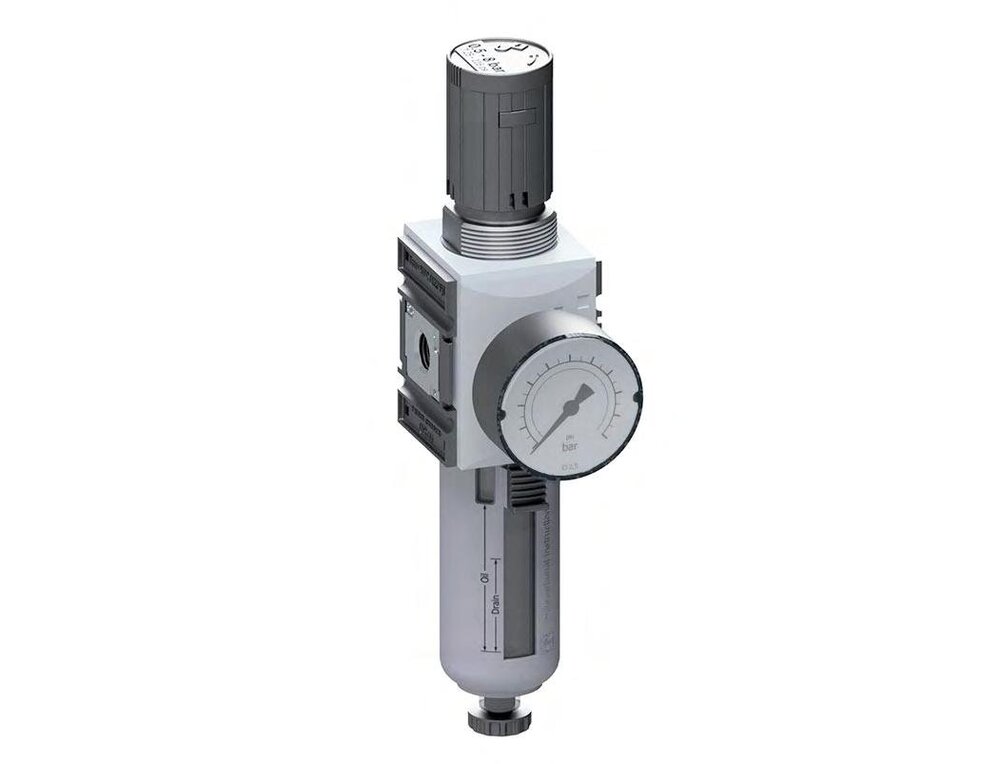 Filter-Regler G1/4'' 2000l/min 0,5-8,0bar/7-116psi Futura 1