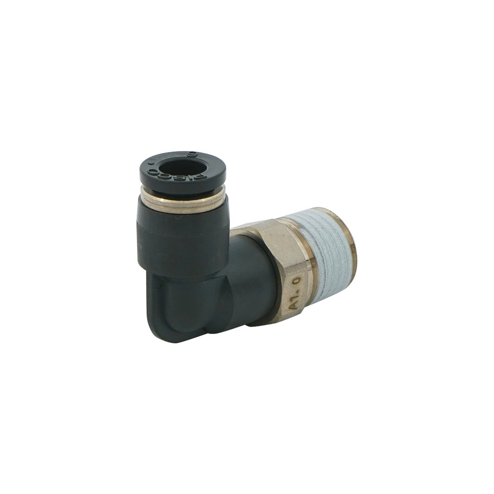 IN R1/8" x OUT 8mm abgewinkelt 1,7mm Blende Rückschlagventil für Abfluss