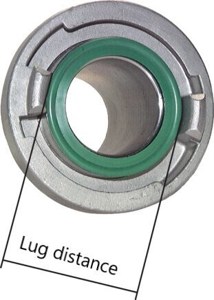 75-B (89 mm) Geschmiedetes Aluminium-Storz-Kupplung G 3'' Innengewinde drehbar