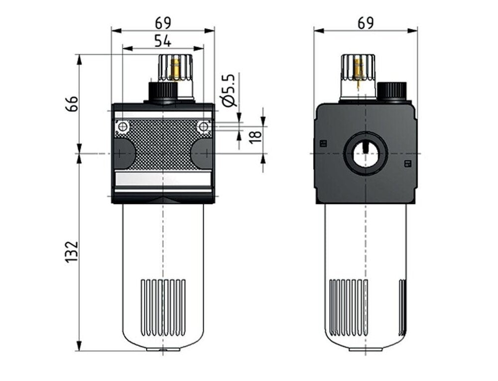 Schmierstoff G3/4'' Polycarbonat Multifix 2