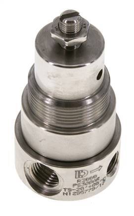 Druckregler G1/4'' 350l/min 0.5-8.0bar/7-116psi Edelstahl Gase Flüssigkeiten