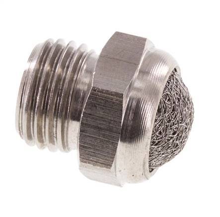 G1/4'' Edelstahl-Kompakt-Pneumatikschalldämpfer 1.4301 Mesh