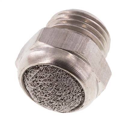 G1/4'' Edelstahl-Kompakt-Pneumatikschalldämpfer 1.4301 Mesh