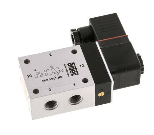 3/2 G1/4'' NC-Magnetventil 24V DC ATEX 2,5-10bar/35,0-140psi Airtec