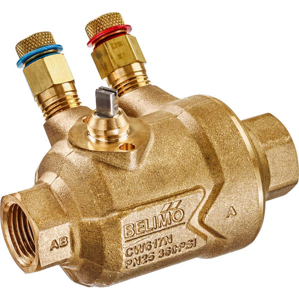 Belimo PI Zonenventil Rp1 Kvs2.1 24VAC/DC 75s 2/3-Punkt 1Nm IP40 Klemme Messanschlüsse C225QPT-G/CQ24A-T