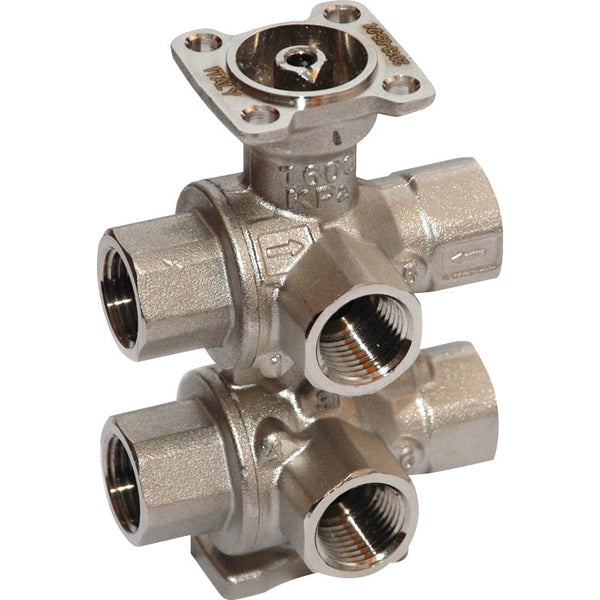 Belimo 6-Wege Regelventil Rp1/2 Kvs1/0.63 24VAC/DC 90s BACnet/Modbus 10Nm IP40 RJ12 R3015-1-P63-B2/NR24A-MOD-J6