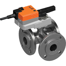 Belimo 3-Wege Regelventil DN40 Flansch Kvs16 100-240VAC 90s 2/3-Punkt 10Nm IP54 SPDT R7040R16-B3/NR230A-S