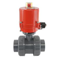 32mm 24V DC VDL 2-Wege PVC Elektrischer Kugelhahn
